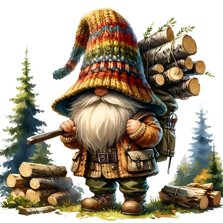 Farmer Gnome 30*30CM (Canvas) Full Round Drill Diamond Painting gbfke