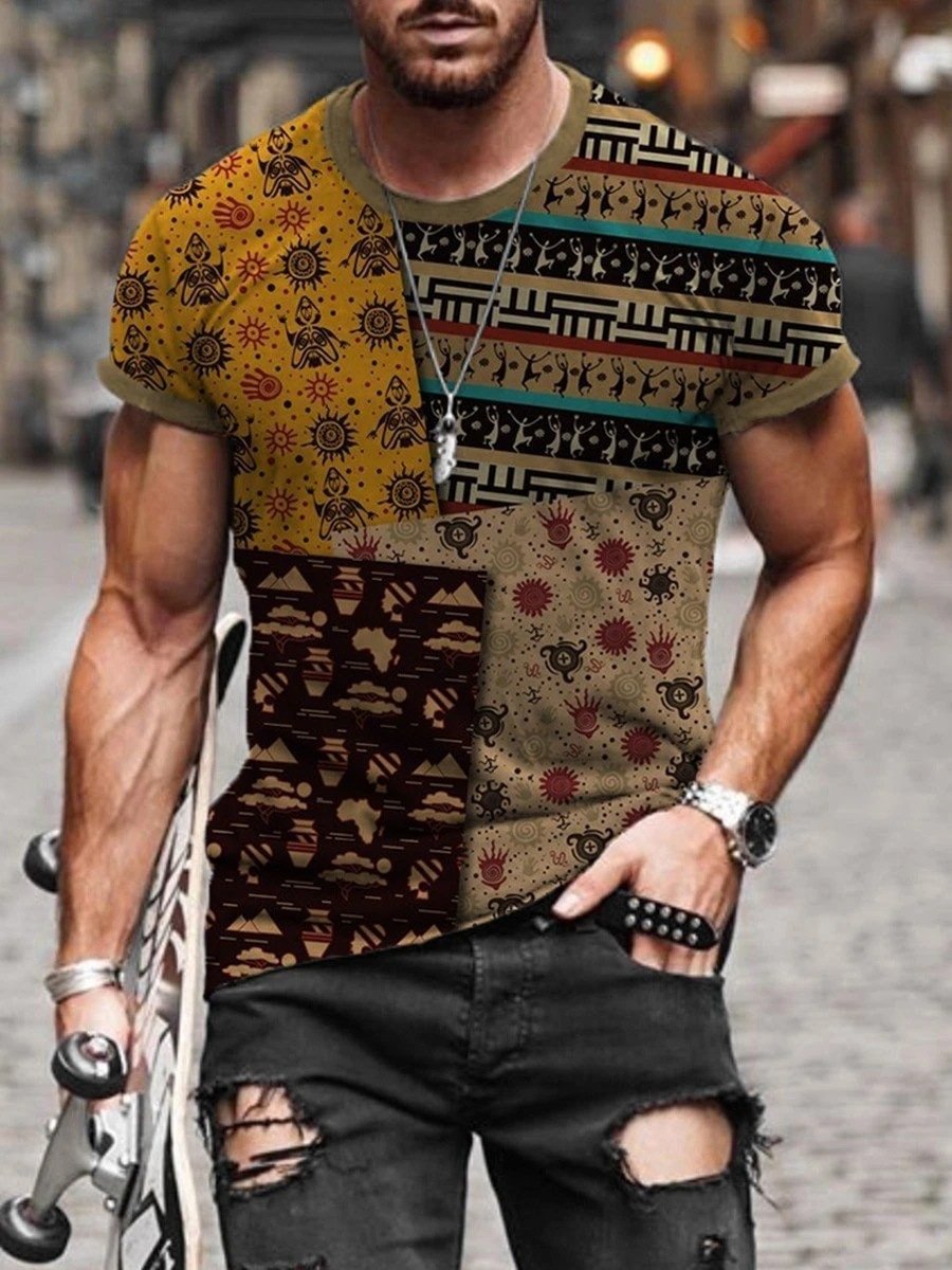 As Picture Casual Cotton Crew Neck Shirts & Tops