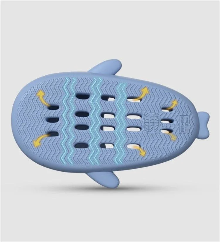 Man Women Cartoon Shark Slipper Bathroom Adult Couples Non Slip Thick Sole Hollow Out Slippers Indoor Home Funny Slides Sandals