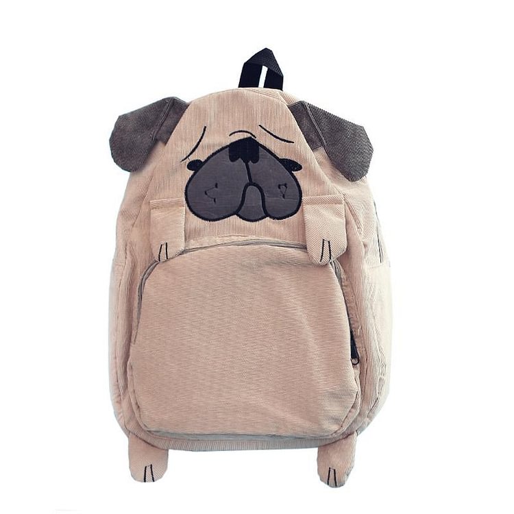 Pug Fox Animal Print Backpack  - Modakawa Modakawa