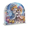 Christmas Acrylic DIY 5D Diamond Art Painting Napkin Holder Rack Set (Cat)