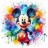 Mickey Splash - 18CT Stamped Cross Stitch 25*25cm tapestrymarket