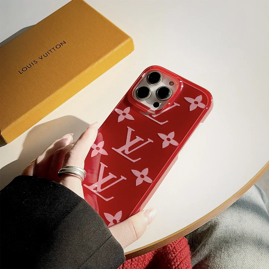 Red Louis Vuitton Monogram Elegant Bracelet Pendant Apple iPhone Cases