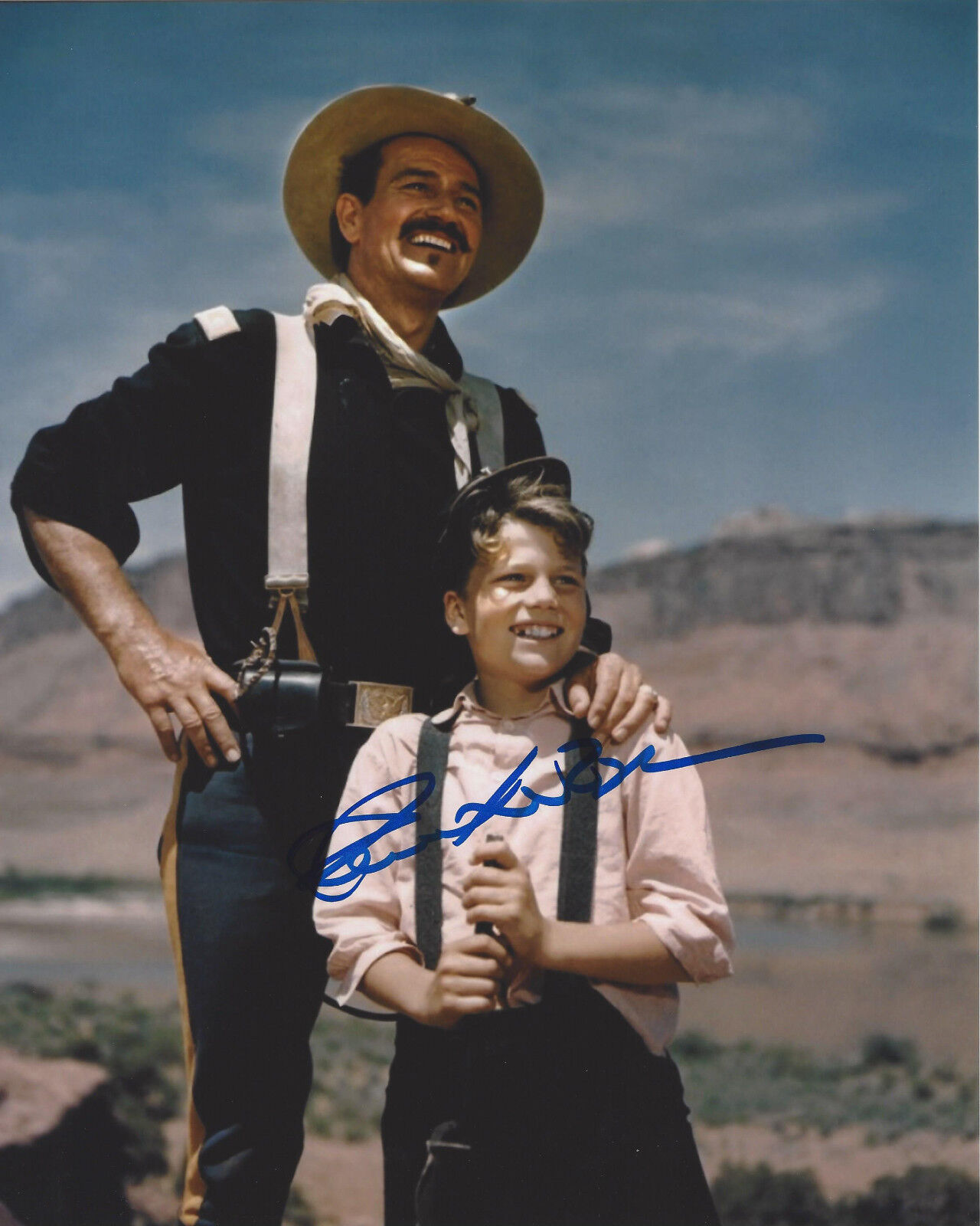 PATRICK WAYNE SIGNED AUTHENTIC RIO GRANDE 8X10 Photo Poster painting D w/COA JOHN SON ACTOR