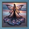 (40*40cm)Butterfly Girl - Round AB Drill Diamond Painting