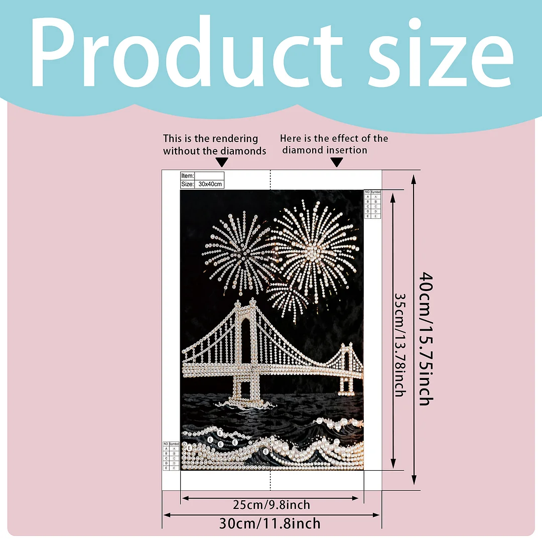 Bridge DIY Pearl Painting Art Kits Pearl Gem Paintings Picture Arts Craft 30x40cm for Adults Beginners Home Wall Decor No Frame