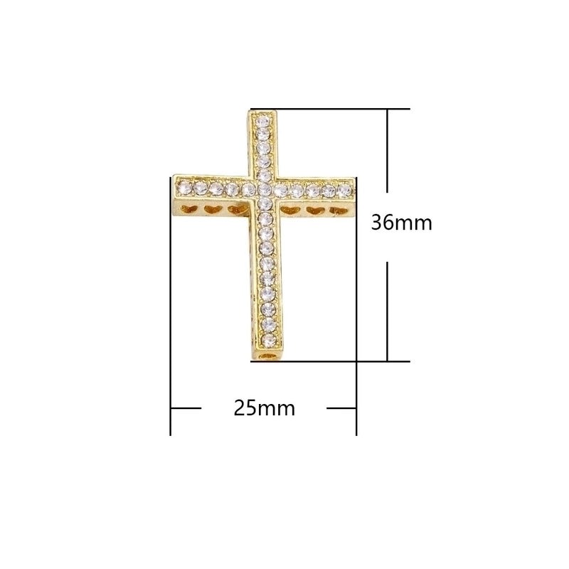 5 PCS/Package Alloy Rhinestones Cross Minimalist