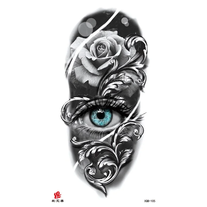 Sdrawing Temporary Tattoo Sticker Tiger Lion Wolf Mermaid Rose Arm Tattoo Hipster Tattoo Man Woman Tattoo Body Art Tatuajes