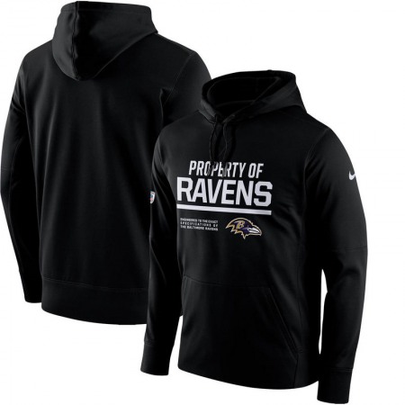 Men's Baltimore Ravens  Black Circuit Property Of Performance Pullover Hoodie