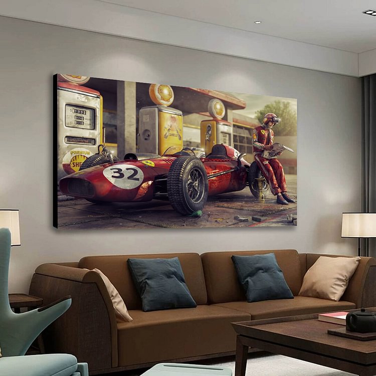 Formula 1 Race Car Canvas Wall Art