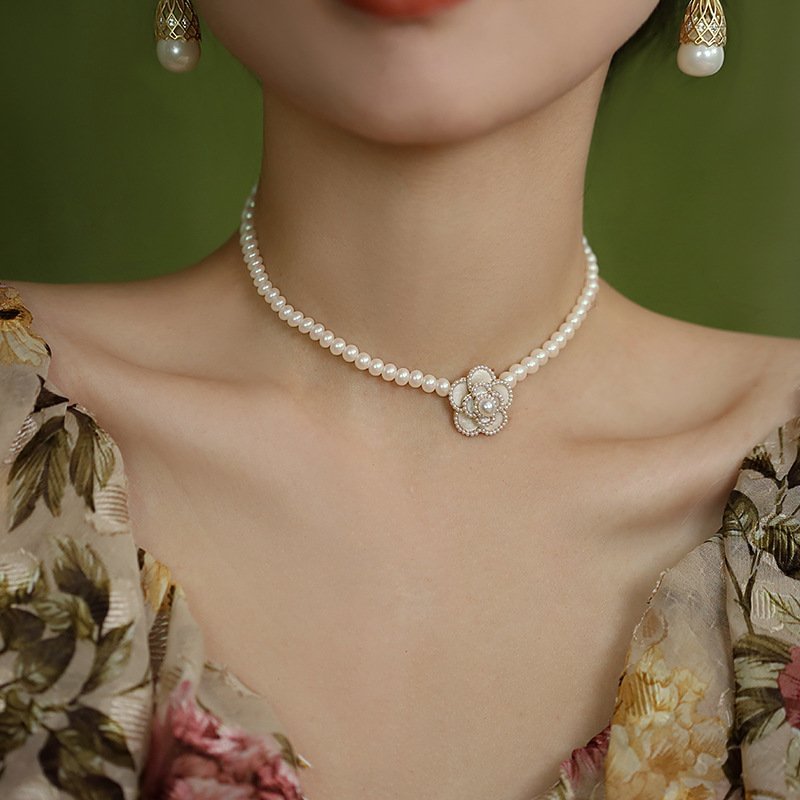 🔥LAST DAY 49% OFF-💗Elegant pearl camellia necklace