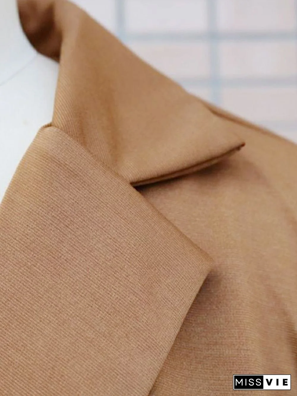 Fashionable Commuter All-Match Solid Color Long-Sleeved Suit Jacket