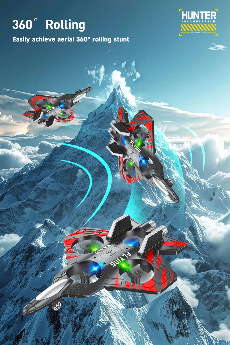 Tegooe Tegooe RC Stunt Glider for Kids - Durable EPP Foam Remote Control Airplane with 24G System