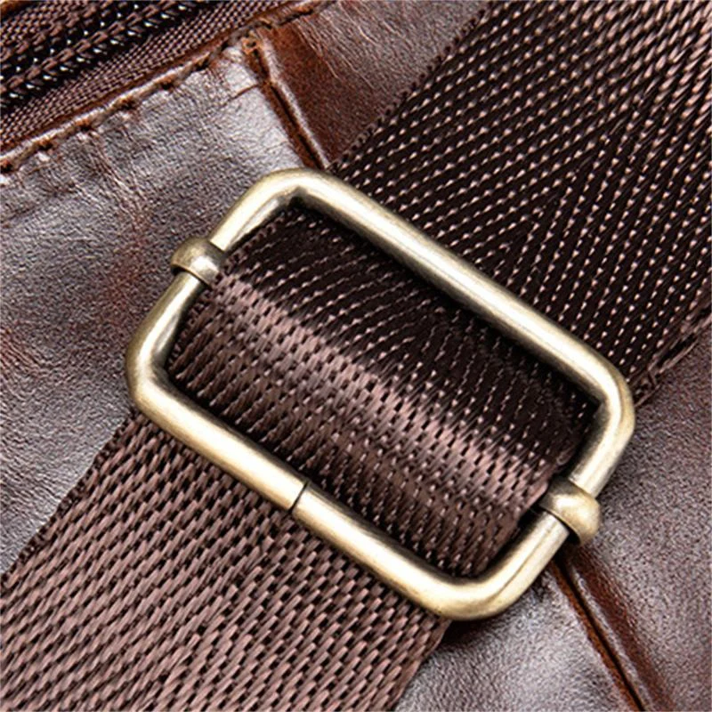 Leather Trendy Men's Bag Casual Crossbody Bag Fashion Waist Bag Chest Bag