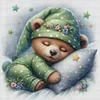 Sleeping Bear-11CT Stamped Cross Stitch 40*40cm/15.75*15.75in