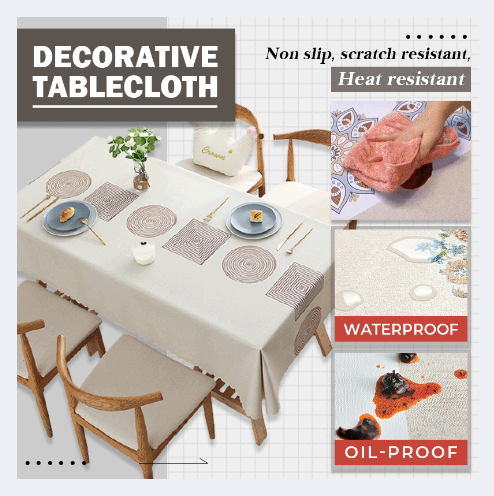 Perfect Gift🎁High Quality Waterproof And Oil-Proof Tablecloth