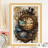 Cheshire Cat And Punk The Clock-11CT Stamped Cross Stitch 40*58cm