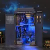 Mysterious Blue Telephone Booth DIY Bookend Model - Handmade Wooden Assembled 3D Bookend
