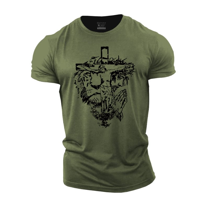Cotton Love And Peace Graphic Men's T-shirts tacday
