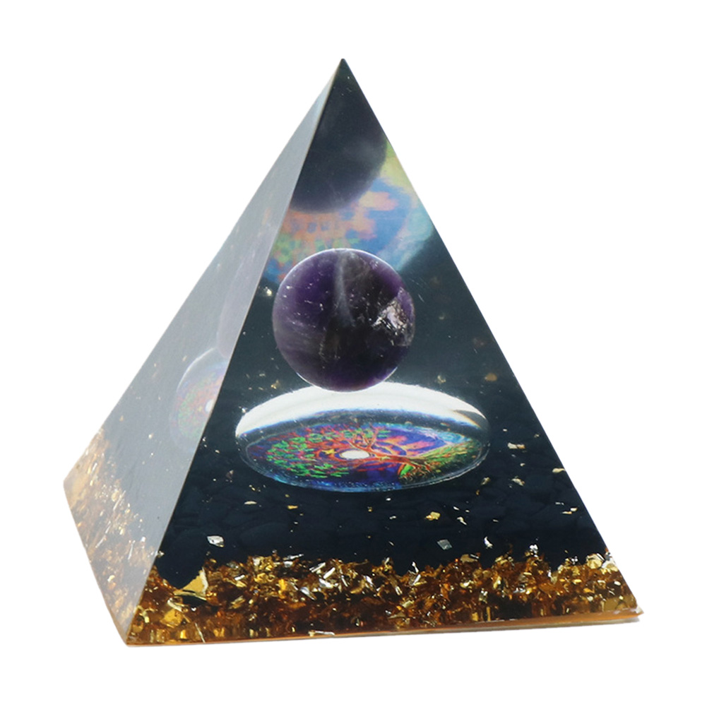 

6cm Natural Orgonite Pyramid Chakra, 501 Original