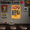 Repas - Panneaux en &eacute;tain m&eacute;tallique(20*30cm/30*40cm)