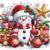 5D DIY Partial Special Shaped Drill Diamond Painting Xmas Snowman Decor 40x40cm