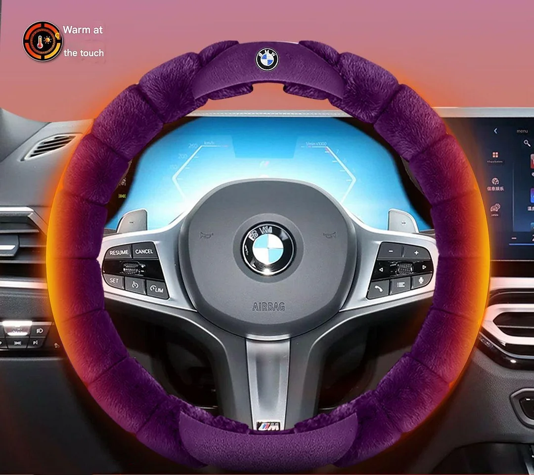 Winter Car Warm Plush Steering Wheel Cover