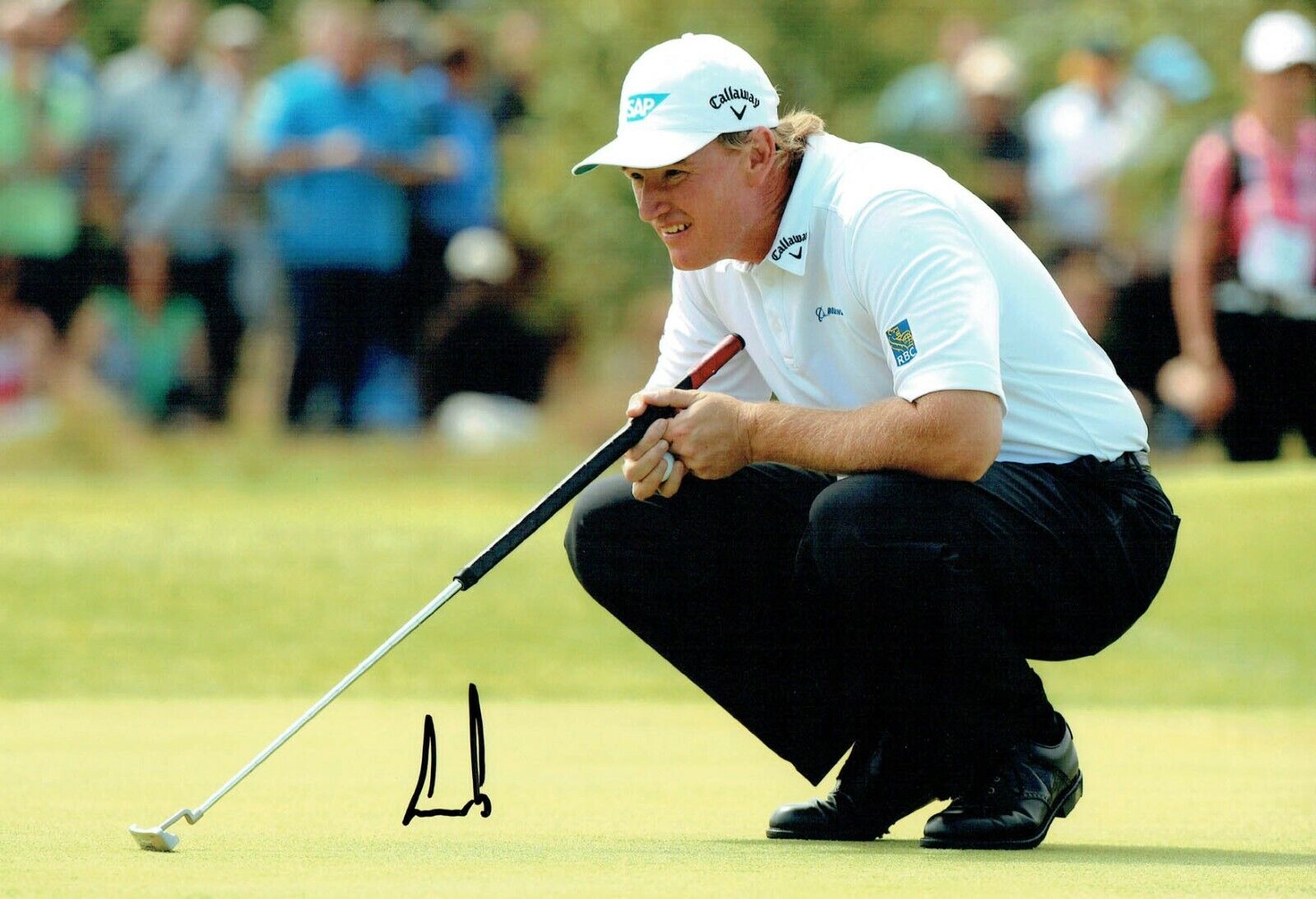 Ernie ELS SIGNED AUTOGRAPH 12x8 Photo Poster painting AFTAL COA QATAR Masters Winner GOLF