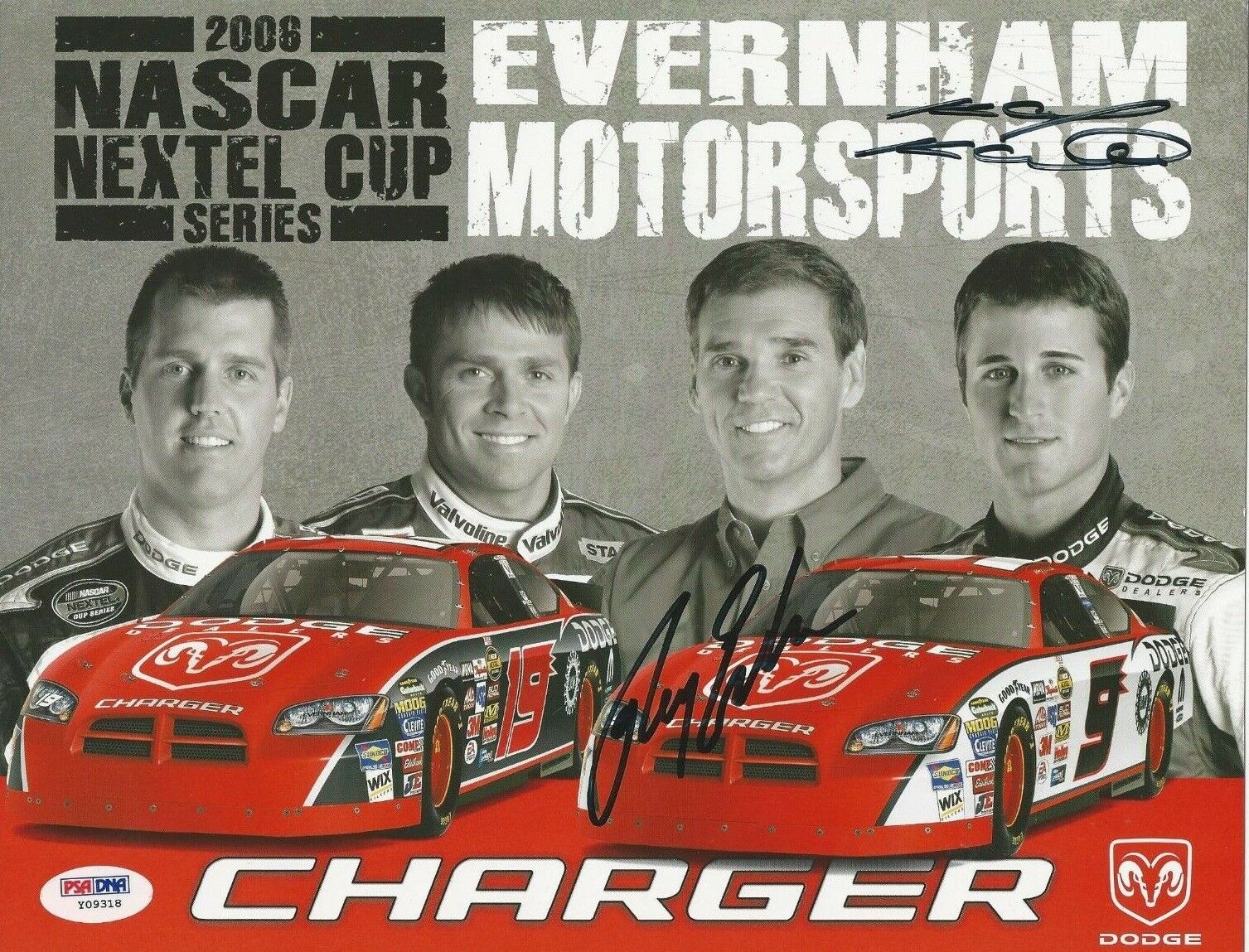 Kasey Kahne & Ray Evernham Signed Nascar Photo Poster painting/Photo Poster paintingcard PSA Y09321