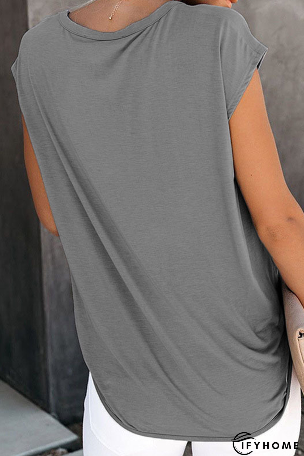 Casual Solid Ripped O Neck T-Shirts(7 Colors) | IFYHOME