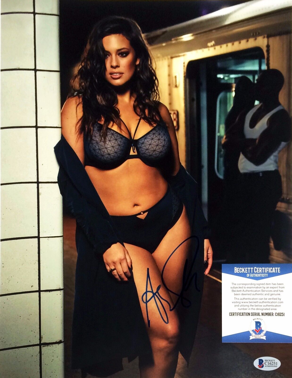 Ashley Graham Sexy Signed Autographed 11x14 Photo Poster painting BAS Cert C16251