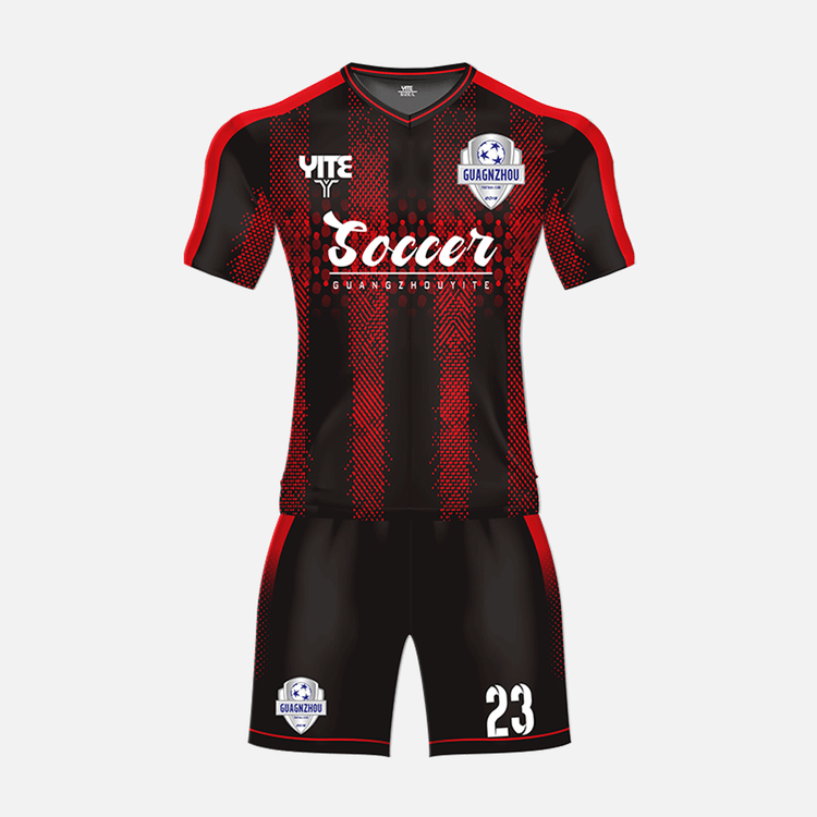 YITE | YTZQ205-Black  And Red Soccer Uniforms