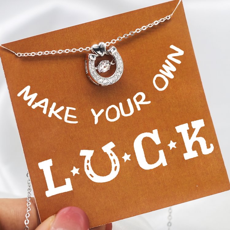 For Daughter - Make Your Own Luck Horseshoe Necklace