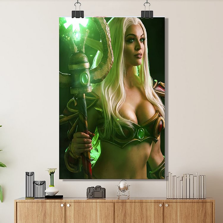 World of Warcraft - Blood Elf Mage- Cosplay/Custom Poster/Canvas/Scroll Painting/Magnetic Painting