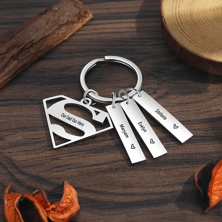 Personalized superman sale keychain