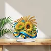 (US Local)Flower Double Sided Effect Table Top Diamond Painting Desktop Ornaments Kit (Sunflower B)