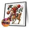 Cerf de Noël 5d bricolage diamant art kits de peinture pour décoration murale à la maison 30x30cm
