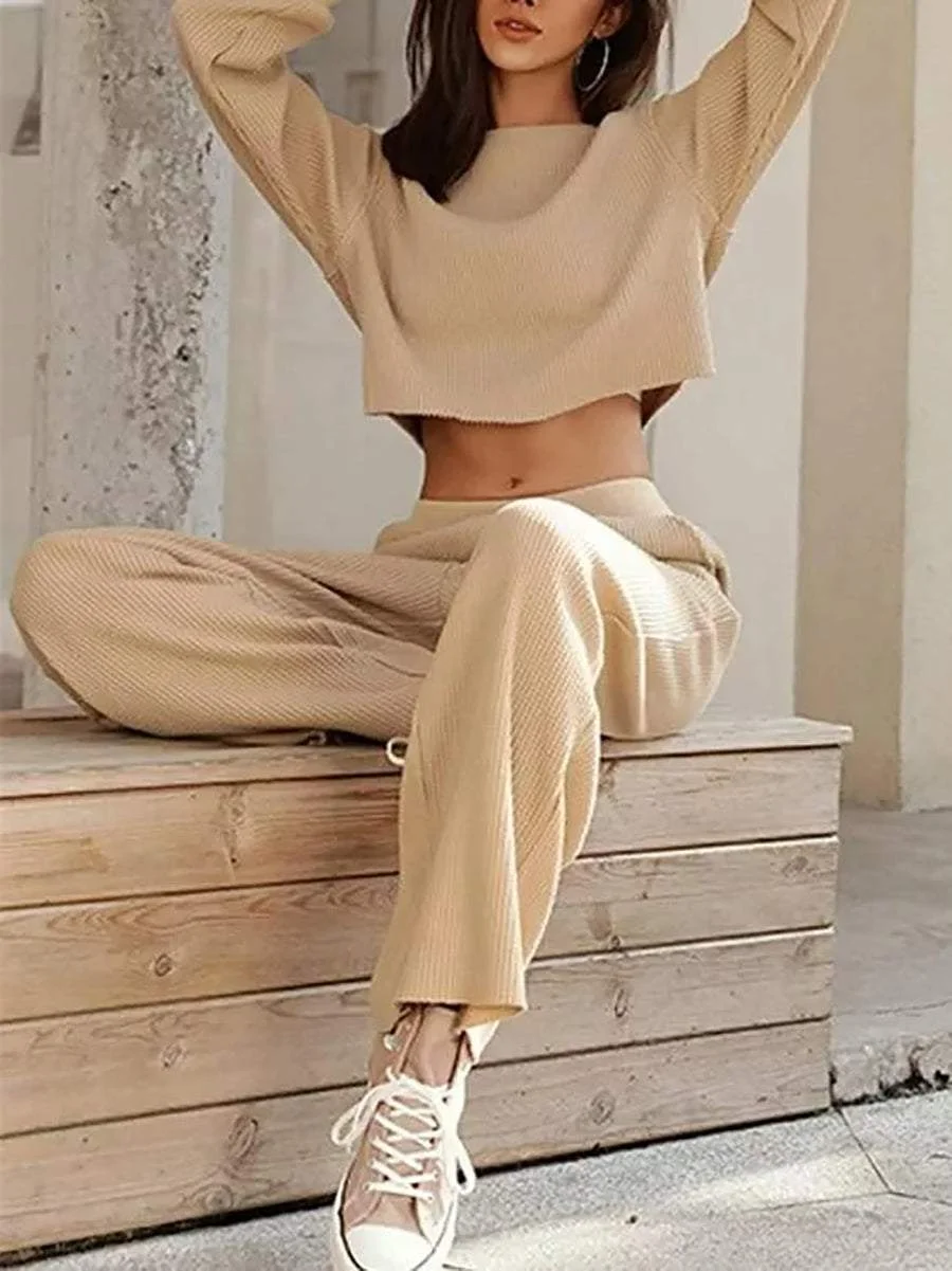 Women Fashion Casual Sweater Set