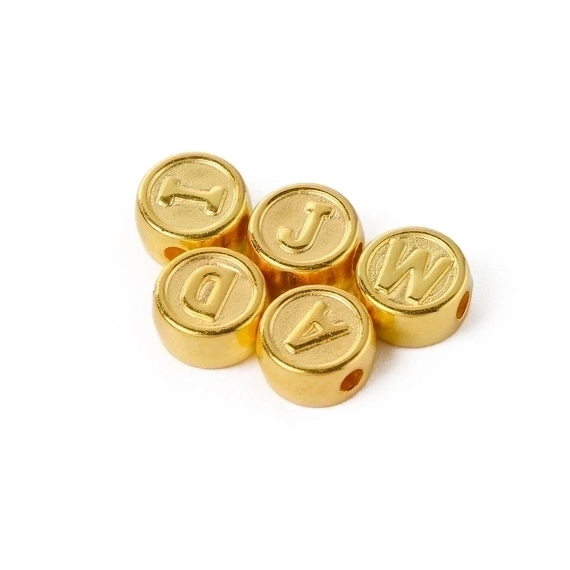 1 Set 9.6*0.5mm Hole Under 1mm Arylic Letter Beads