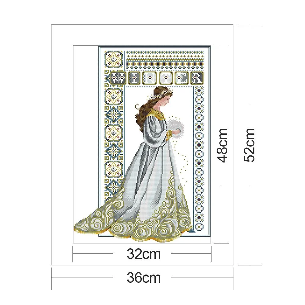 14ct Stamped Cross Stitch - Winter Angel(36*52cm)