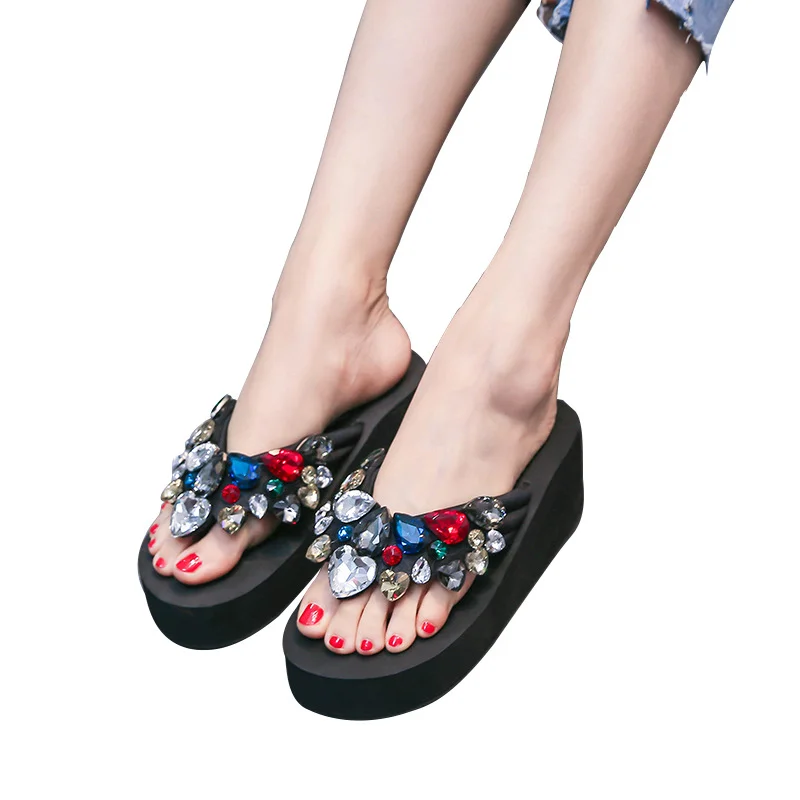 Letclo™ Summer Fashion Crystal Flip Flops letclo Letclo