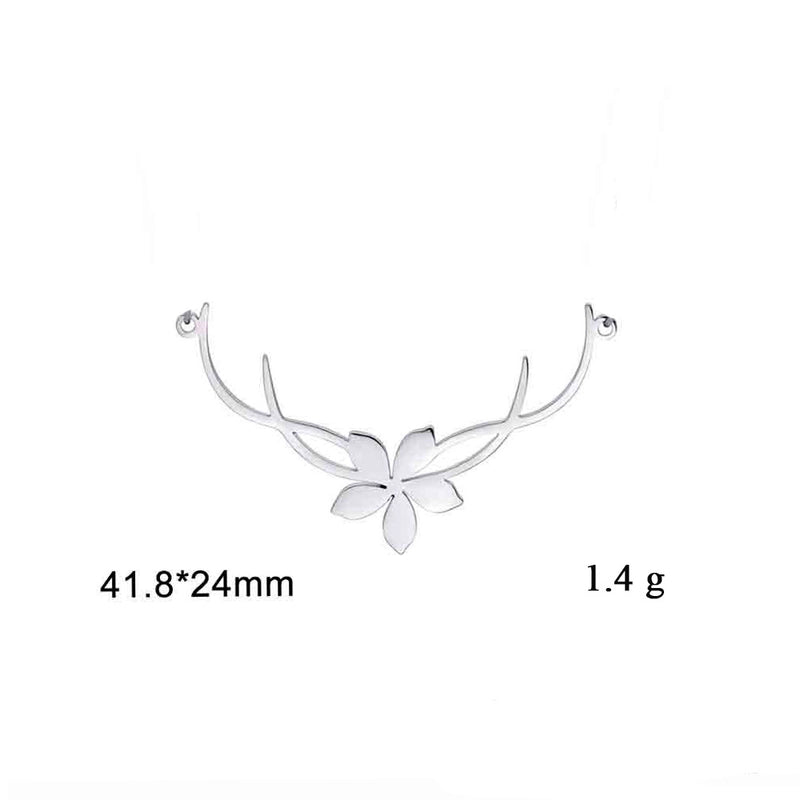 1 Piece 304 Stainless Steel Celtic Knot Maple Leaf Tree Pendant