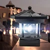 Lighthouse Solar LED Light Garden Fence Outdoor Beacon Rotating Beam Lamp