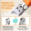💥 Wide Jaw Opening Anti-Splash Slanted Nail Clipper