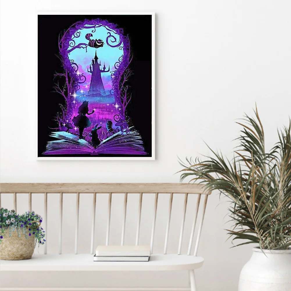 Full Round Diamond Painting 40*50cm - Silhouette Castle