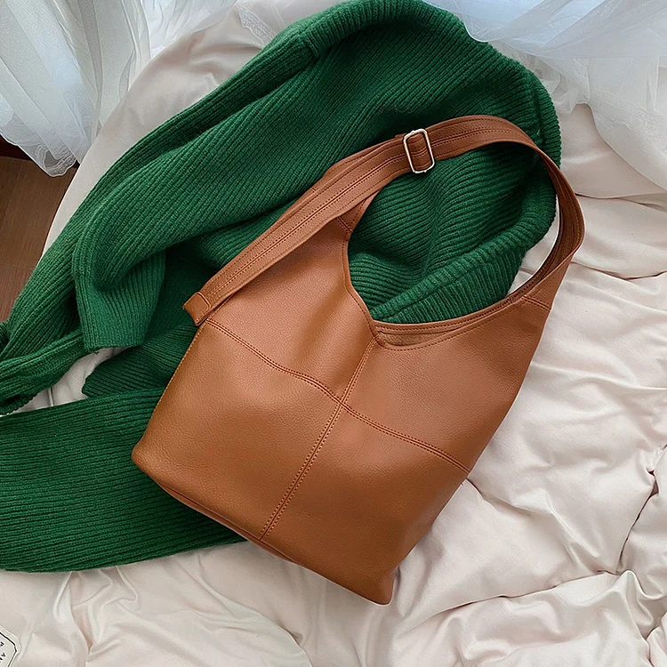 Retro Soft Leather Simple And Versatile Bag