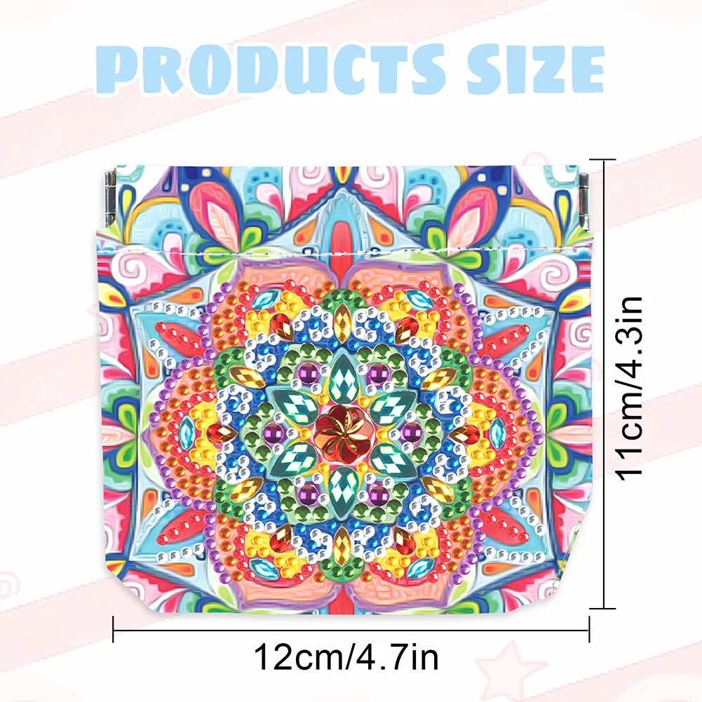 DIY Mandala Art Special Shape PU Diamond Painting Wallet Gifts for Women