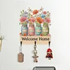 Wooden Vase Diamond Art Hanging Hook Rail Diamond Painting Art Craft Wall Hooks