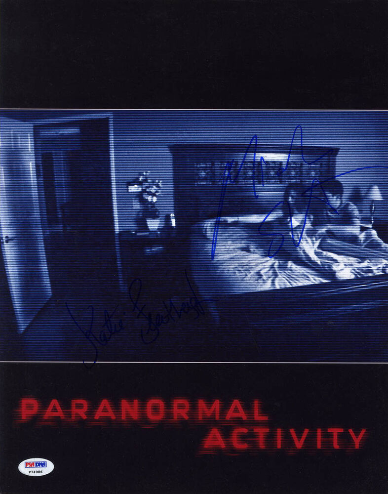 Katie Featherston Micah Sloat SIGNED 11x14 Photo Poster painting Paranormal Activity PSA/DNA