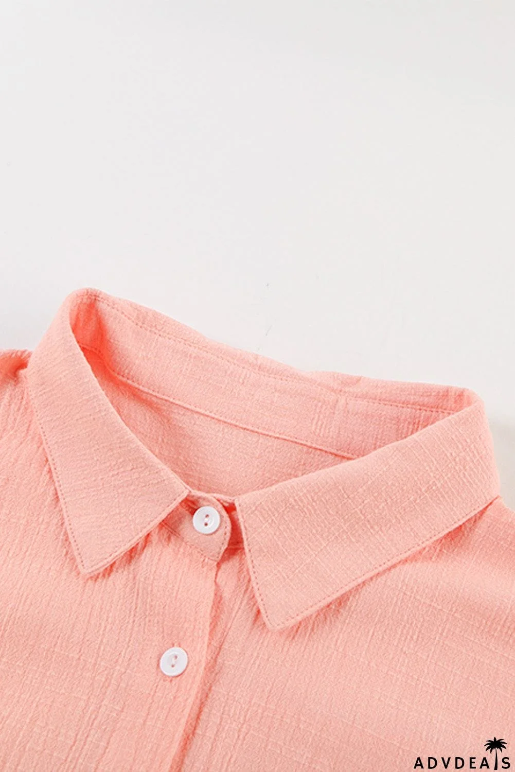 Turn-down Collar Button Front Tank